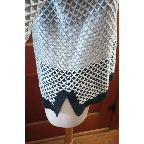 Madewell Geo-Block Pullover Sweater Women's Textured Gray Size S - Picture 4 of 8